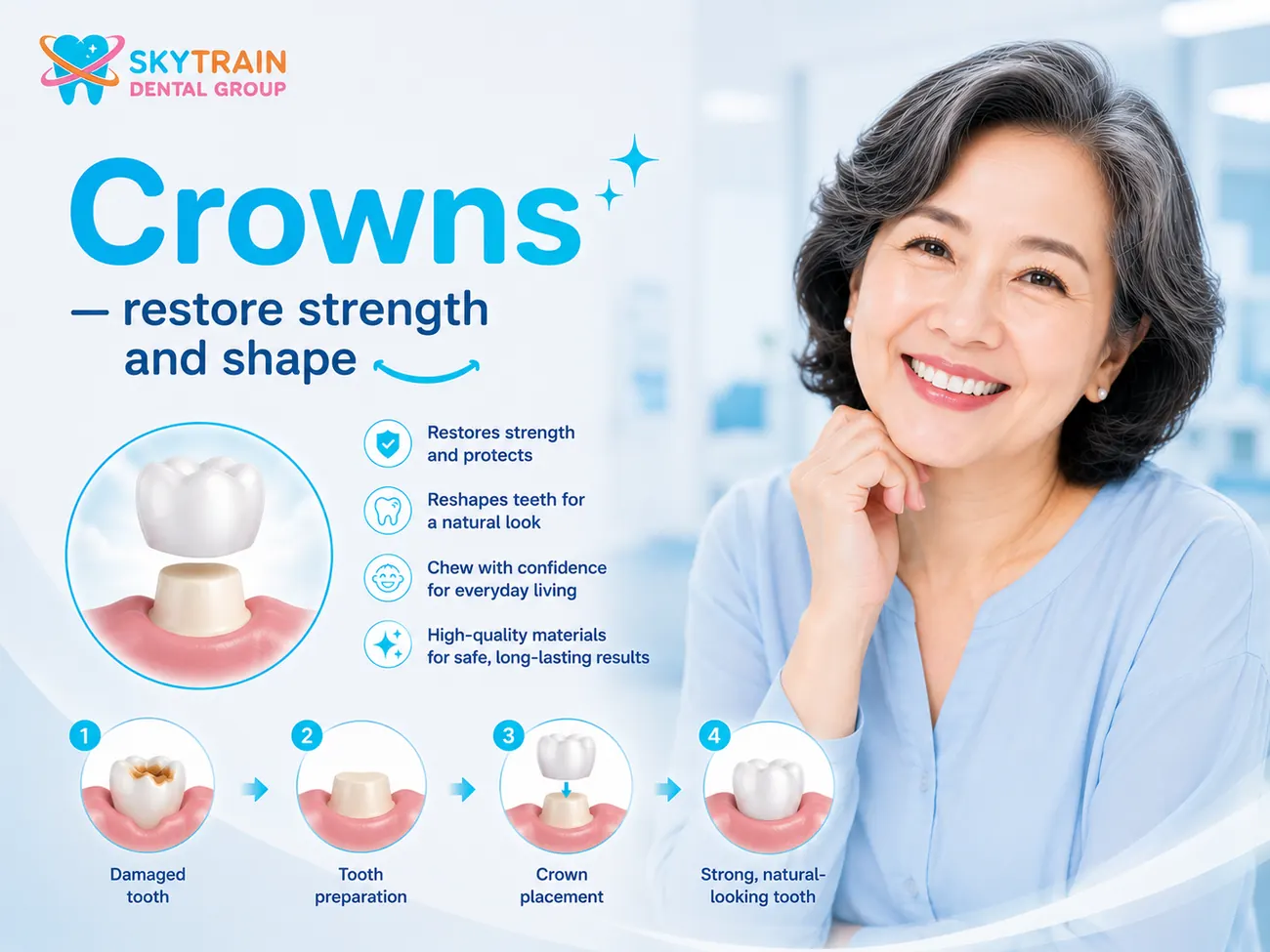 Dental Crowns สกายเทรน เด็นทัล